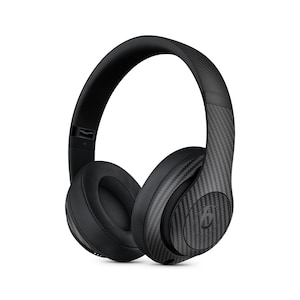 Zwarte 3D-koolstofvezelskin voor Beats by Dre, beschermende full-body wrap, Beats-accessoires, Beats Solo Pro Studio 2 3 4 Cover sticker sticker