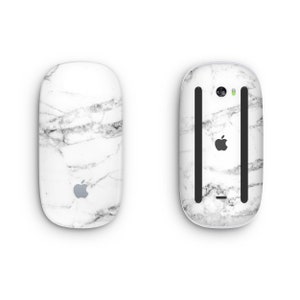 Pelle protettiva in marmo bianco per Apple Magic Mouse, involucro in vinile stampato, simpatico adesivo per cover, accessori Apple Magic Mouse 1 2