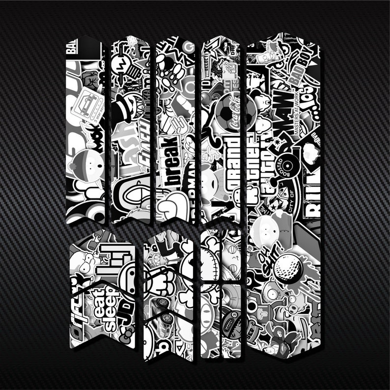 Bicycle Frame Protector Decals Set 14 Pcs / Mtb Protection Etsy