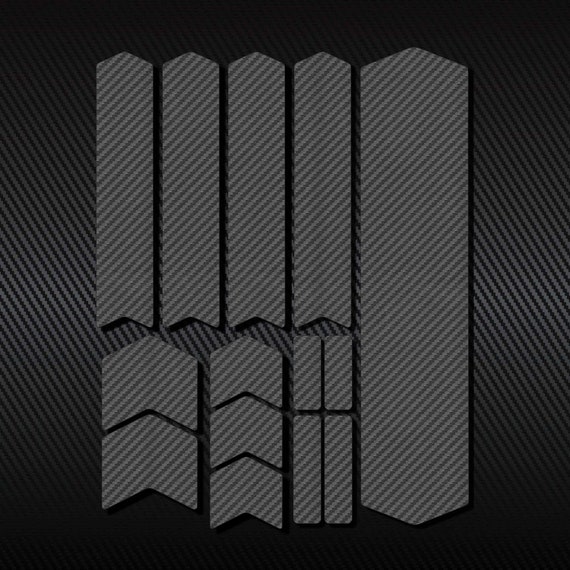 Gris CARBONO Cuadro de bicicleta Protector de horquilla Juego de