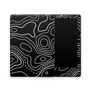 Carte topographique Skin de protection Kindle, Film de protection en vinyle pour Kindle, Accessoires Kindle, Décalcomanies décoratives, Motif topographique abstrait