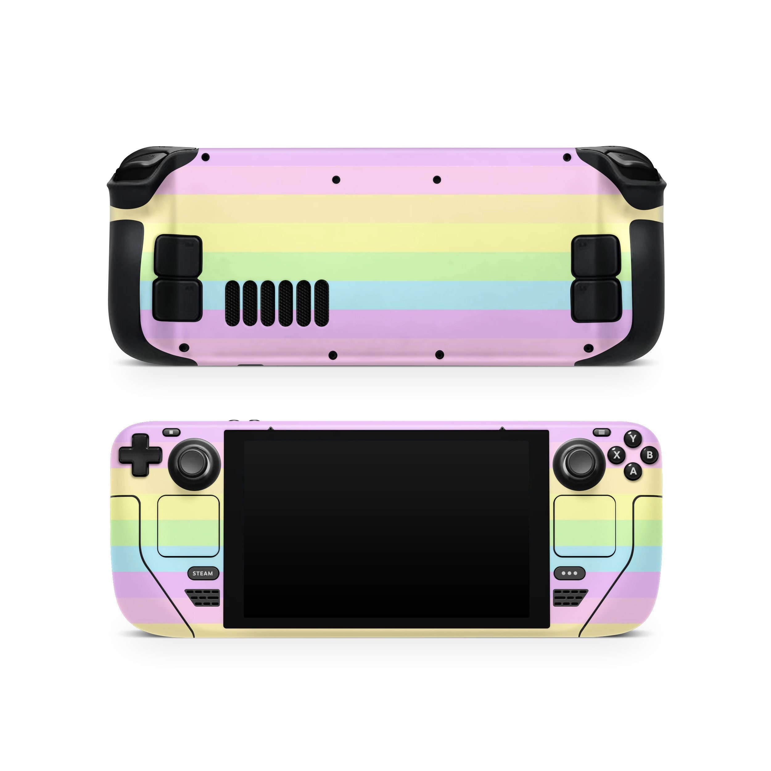 Design Skinz Rainbow Striped Skin Decal For Steam Deck – Scratch-Resistant, Removable Vinyl Wrap With Full Coverage Kit, Soft Matte Finish, Air-Release Adhesive