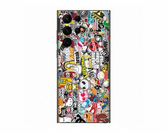 STICKERBOMB Skin pour les modèles Samsung Galaxy, couverture de protection en vinyle imprimé, motif de bombe autocollante