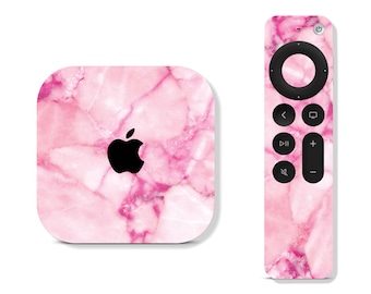 Pink Marble Skin for Apple TV Devices & Remote 2nd 3rd 4th 5th Gen 2 3 4 4K 5, Printed Vinyl Wrap Decal Sticker, Apple Tv Cover Accessories