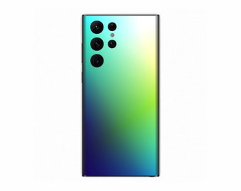 Blue & Green GRADIENT Skin for Samsung Galaxy Models - Printed Vinyl Wrap Protective Decal Sticker Cover - Pastel Colorful Pattern