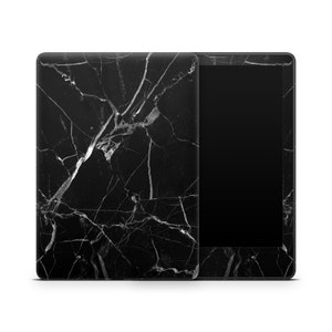 Black Marble Kindle Protective Skin, Kindle Cover Vinyl Wrap, Kindle Accessories, Decorative Decals for Kindle, Marbled Natural Look Pattern