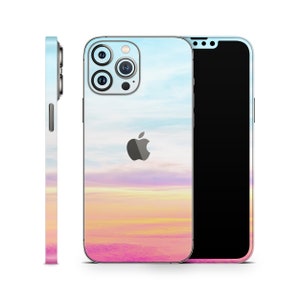 Sunset Protective Skin for Apple iPhone 16 15 14 13 12 11 Pro Max Plus (All Models), Printed Vinyl Cover, Pastel Sky Sun Wrap Decal Sticker