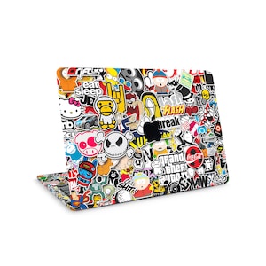 STICKERBOMB Skin für Apple Macbook Air Pro Modelle, Macbook Aufkleber, Macbook Aufkleber, Apple Laptop Fullbody Schutz Hülle Wrap, Cartoons