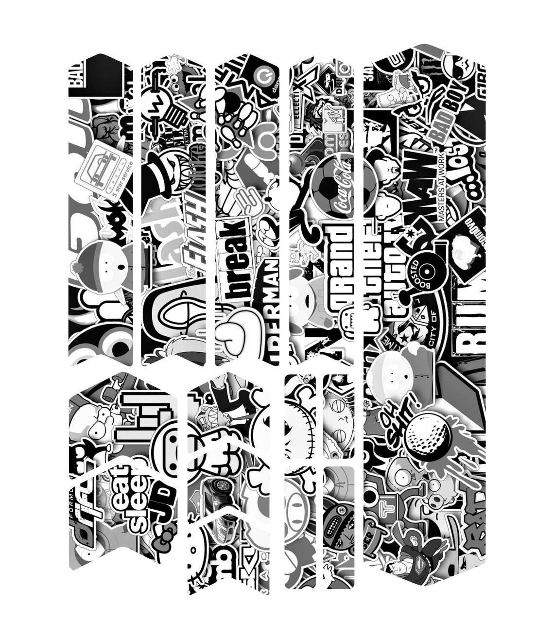 Bicycle Frame Decals Set Mtb Stickers Frame Protector Bike