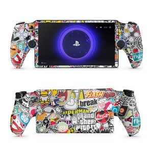 Stickerbomb PS Portal Skin, Skins pour Playstation Portal, Accessoires PS Portal, Sticker protecteur pour console de jeu portable Sony