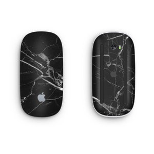 Pelle protettiva in marmo bianco e nero per Apple Magic Mouse, involucro in vinile stampato, adesivo decalcomania per copertina carina, accessori Apple Magic Mouse 1 2