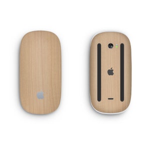 Pelle protettiva in legno d'acero per Apple Magic Mouse, involucro in vinile stampato, adesivo decalcomania con motivo in legno naturale, accessori Apple Magic Mouse 1 2