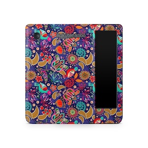 Birds & Flowers Kobo Protective Skin, Kobo Cover Vinyl Wrap, Kobo eReader Accessories, Decorative Decals, Colourful Pattern