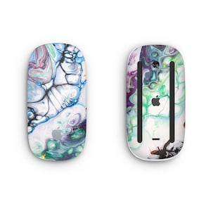 Pelle protettiva Marble Fusion per Apple Magic Mouse, involucro in vinile stampato, simpatico adesivo decalcomania, accessori Apple Magic Mouse 1 2