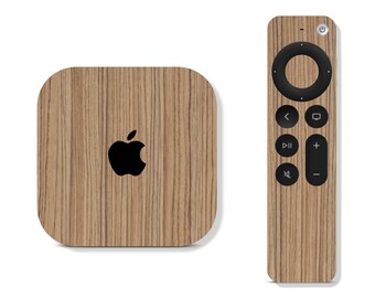 Zebra Wood Protective Skin for Apple TV Devices & Remote 2nd 3rd 4th 5th Gen 2 3 4 4K 5, Printed Vinyl Wrap, Apple Tv Cover Accessories