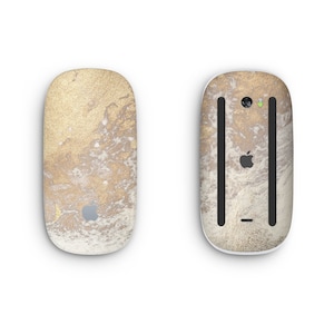 Pelle protettiva in marmo dorato per Apple Magic Mouse, involucro in vinile stampato, simpatico adesivo per cover, accessori Apple Magic Mouse 1 2