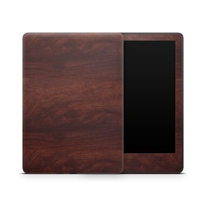 Mahogany Wood Kindle Protective Skin, Kindle Cover Vinyl Wrap, Kindle Accessories, Decorative Decals for Amazon Kindle, Natural Wood Look