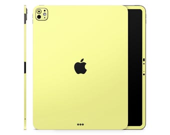 Pastellgelbe Schutzfolie für Apple iPad, iPad-Aufkleber, iPad-Sticker, Ganzkörperschutz für Apple iPad, Folie in natürlichen Farben für iPad Air, Pro und Mini