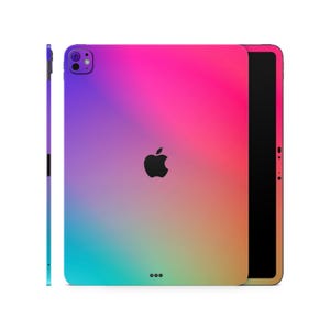 Gradient Rainbow Skin for Apple iPad, iPad Decals, iPad Stickers, Apple iPad Fullbody Protection, Printed Vinyl Wrap for iPad Air Pro Mini