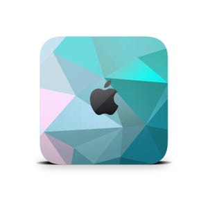 Pastelgeometrie Mac Mini Skin, Mac Mini decoratieve wrap, kleurrijk geometrisch patroon beschermende vinyl hoes voor Apple Mac Mini M1 M2 M4 Pro