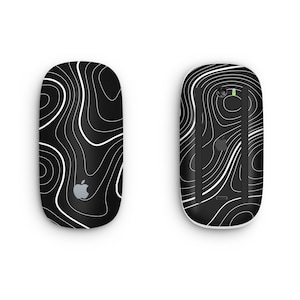 Skin protettiva con mappa topografica per Apple Magic Mouse, involucro in vinile stampato, simpatica decalcomania geometrica per copertina, accessori Apple Magic Mouse 1 2