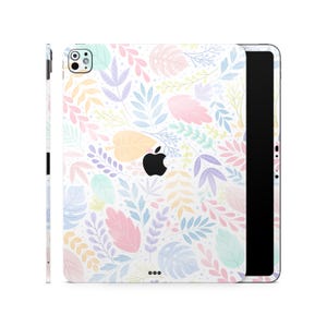 Pastel Flowers Skin for Apple iPad, iPad Decals, iPad Stickers, Apple iPad Fullbody Protection, Printed Vinyl Wrap for iPad Air Pro Mini