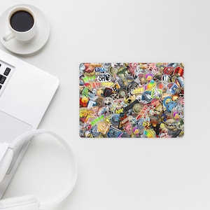 Stickerbomb CSGO-skin voor Apple Magic Trackpad 1 2 3, cartoons bombardement kleurrijk patroonomslag, magische trackpad vinyl hoes stickers stickers