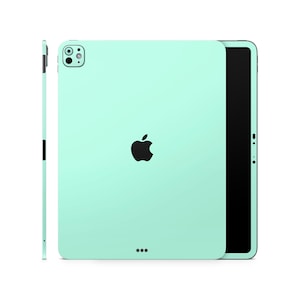 Aqua Pastel Skin for Apple iPad, iPad Decal, iPad Stickers, Apple iPad Fullbody Protection, Natural Colors Vinyl Wrap for iPad Air Pro Mini