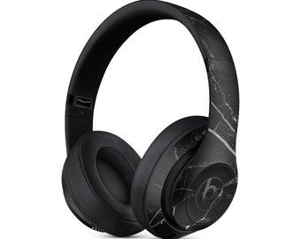 Black Marble Skin for Beats by Dre, Protective Full-Body Wrap, Beats by Dre Accessories, Beats Solo Pro Studio 2 3 4 Cover Sticker Decal