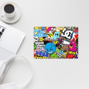 Stickerbomb DC Skin para Apple Magic Trackpad 1 2 3, Cartoons Bombing Padrão Colorido Envoltório, Magic Trackpad Vinil Capa Decalques Adesivos