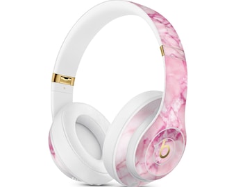 Pink Marble Skin for Beats by Dre, Protective Full-Body Wrap, Beats by Dre Accessories, Beats Solo Pro Studio 2 3 4 Cover Sticker Decal