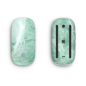Pelle protettiva in marmo menta per Apple Magic Mouse, involucro in vinile stampato, simpatico adesivo per cover, accessori Apple Magic Mouse 1 2
