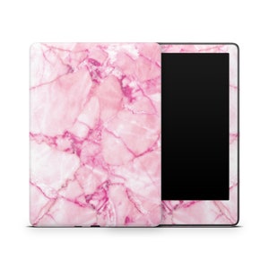 Pink Marble Kindle Protective Skin, Kindle Cover Vinyl Wrap, Kindle Accessories, Decorative Decals, Marbled Natural Look Pattern