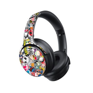 STICKERBOMB Skin for BOSE Headphones QuietComfort Ultra Qc45 Qc35 Soundlink 700, Printed Vinyl Wrap Decal Sticker Protective Cover