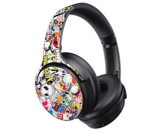 STICKERBOMB Skin für BOSE Kopfhörer QuietComfort Ultra Qc45 Qc35 Soundlink 700, gedruckt Vinyl Wrap Aufkleber Aufkleber Schutzhülle