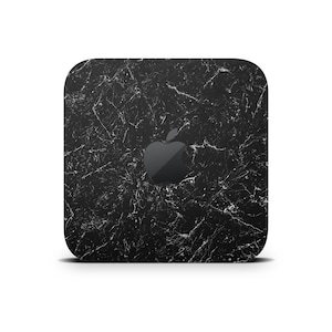Terraza Marble Mac Mini Skin, Mac Mini decoratieve wrap, zwart marmerpatroon beschermende vinyl hoes voor Apple Mac Mini M1 M2 M4 Pro