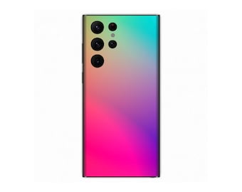 Rainbow GRADIENT Skin für Samsung Galaxy Modelle - Gedruckte Vinyl Wrap Schutz Aufkleber Sticker Cover - Pastell Bunt Muster