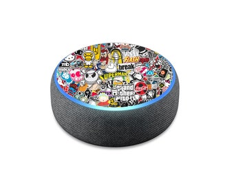 Skin Décalcomanie Vinyle Pour Amazon Echo Dot (3ème Génération) - Motif 8 Boules - Neuf
