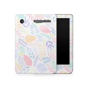 Pastel Flowers Kobo Protective Skin, Kobo Cover Vinyl Wrap, Kobo eReader Accessories, Decorative Decals, Cute Floral Pastel Pattern
