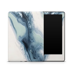 Funda protectora para Kindle Aqua Marble, funda de vinilo para Kindle, accesorios para Kindle, calcomanías decorativas para Kindle, diseño de aspecto natural jaspeado