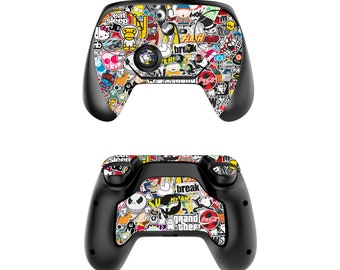 Adesivo protetor Stickerbomb para Steam Controller, envelopamento em vinil impresso, capa adesiva para Steam Controller, estampa de bombardeio, acessórios para Steam.