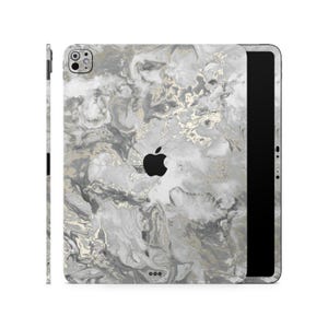 Grey Abstract Marble Skin for Apple iPad, iPad Decals, iPad Stickers, Apple iPad Fullbody Protection, Printed Vinyl Wrap iPad Air Pro Mini