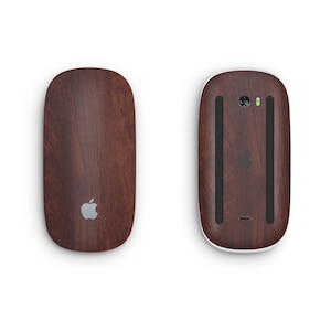 Pelle protettiva in legno di mogano per Apple Magic Mouse, involucro in vinile stampato, adesivo decalcomania dall'aspetto naturale in legno, Apple Magic Mouse 1 2 accessori