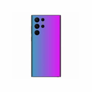 Blue & Purple GRADIENT Skin for Samsung Galaxy Smartphones, Printed Vinyl Wrap Protective Decal Sticker Cover, Pastel Colorful Pattern