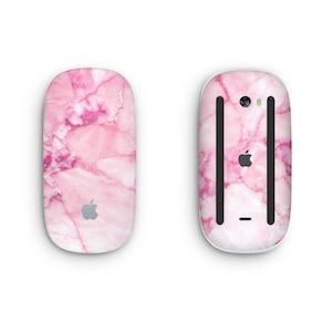 Pelle protettiva in marmo rosa per Apple Magic Mouse, involucro in vinile stampato, simpatico adesivo per cover, accessori Apple Magic Mouse 1 2