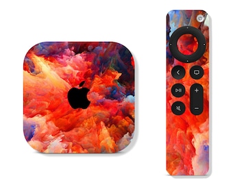 Colourful Clouds Skin for Apple TV Device & Remote 2nd 3rd 4th 5th Gen 2 3 4 4K 5, Printed Vinyl Wrap Cover Decals, Apple Tv Accessories