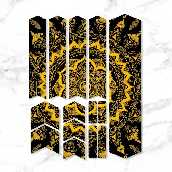 Buy Yellow MANDALA Bike Frame Stickers Bicycle Frame Fork