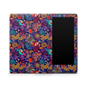 Vögel & Blumen Kindle Schutzhülle, Kindle Hülle Vinyl Wrap, Kindle Zubehör, dekorative Abziehbilder für Kindle, bunte Blumenmuster