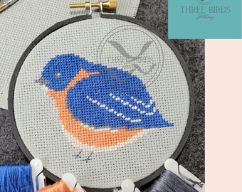 Eastern Bluebird Cross Stitch PDF Pattern