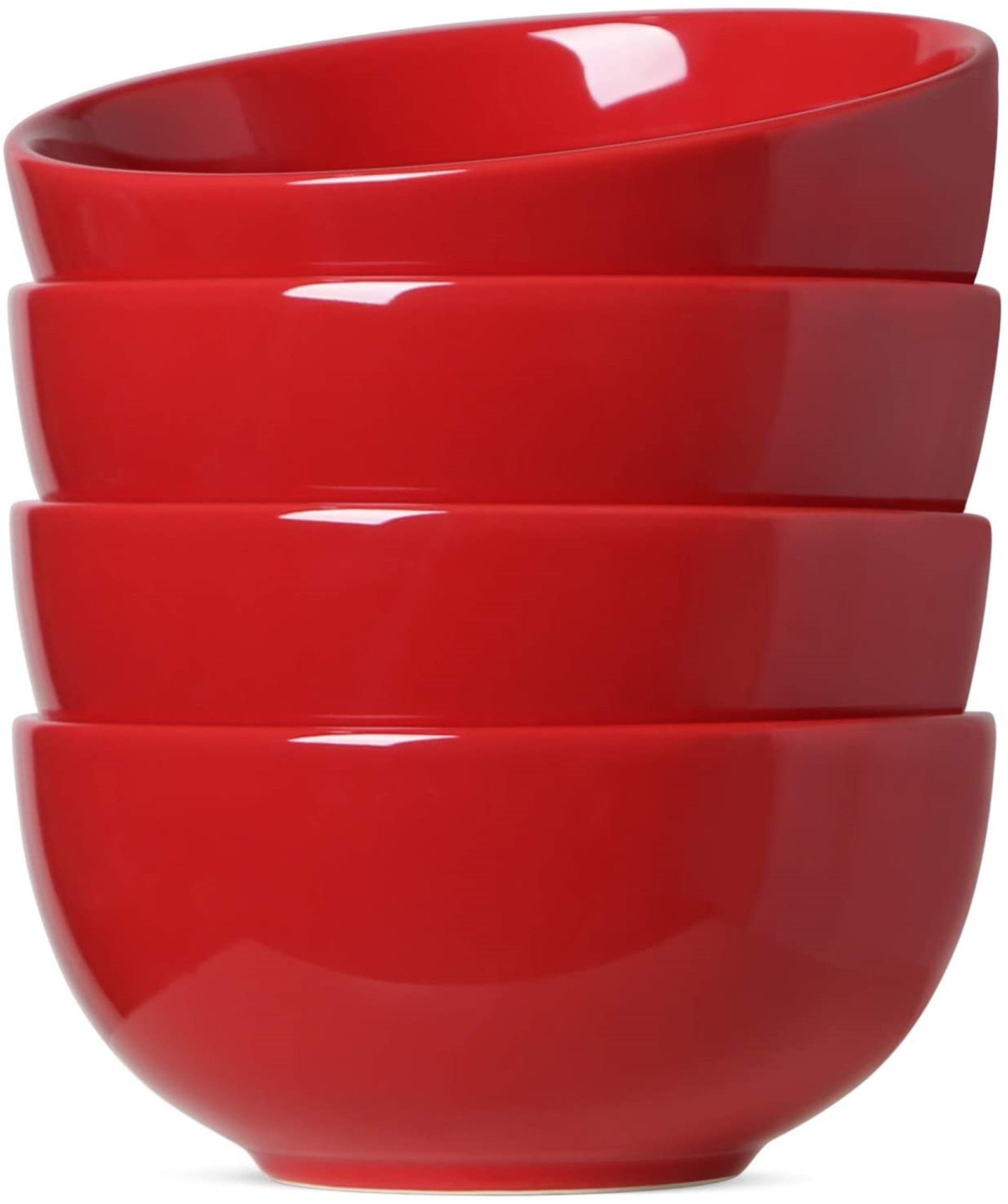 Cereal Soup Bowl Set 6inch Cereal Bowl Red Etsy